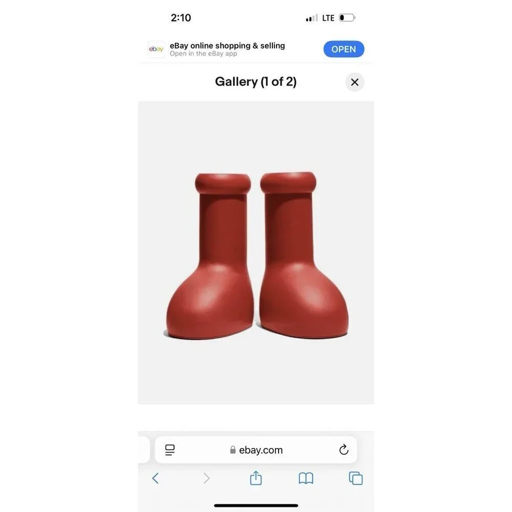 MSCHF Big Red Size 7 Boots for Men - Red